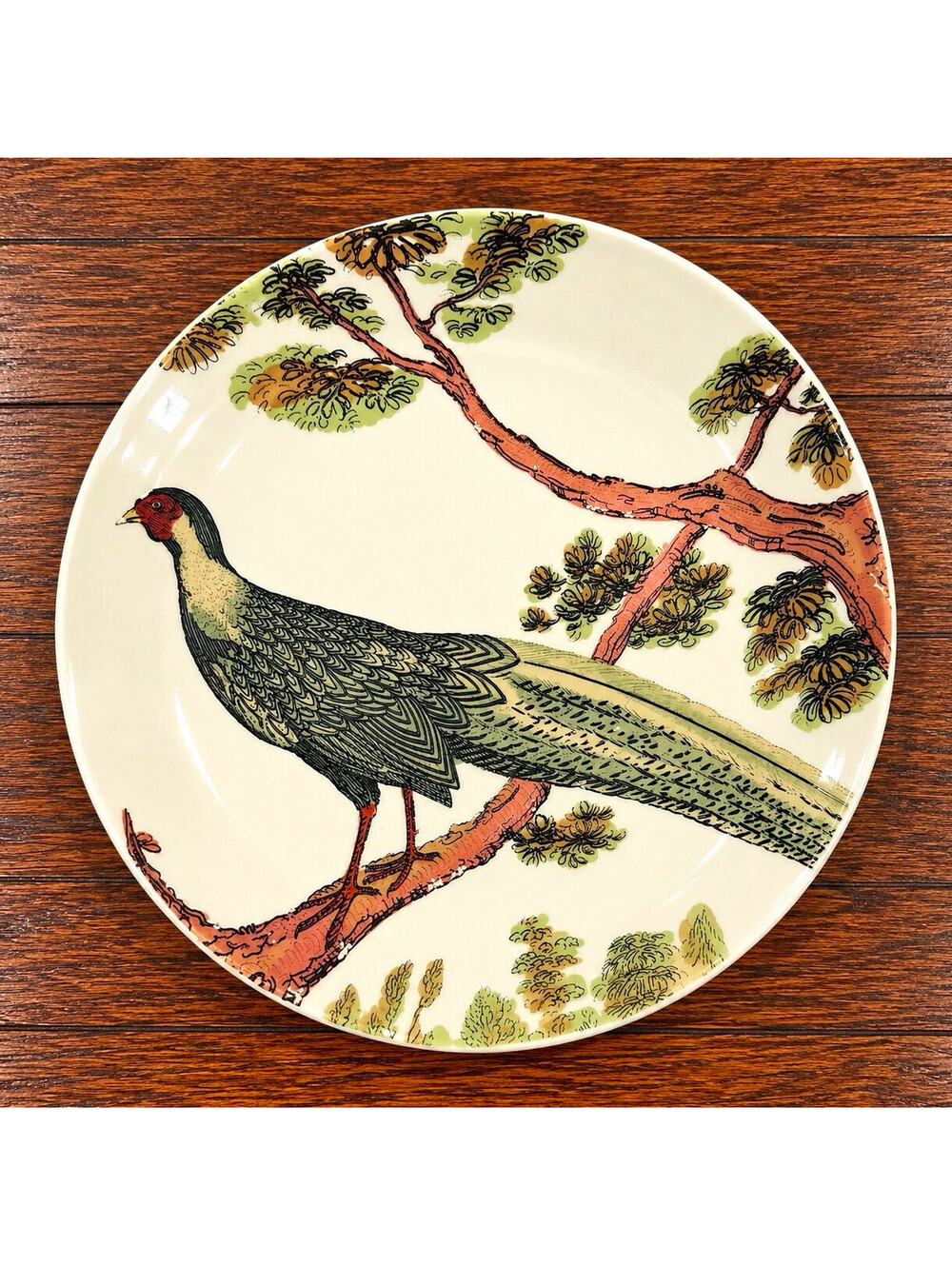 Pottery Barn Pheasant 9”  Plate Bird Discontinued China Excellent Condition